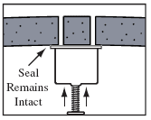 PLENUM CUP RETAINS SEAL THROUGHOUT FIRING