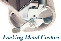 locking metal castors